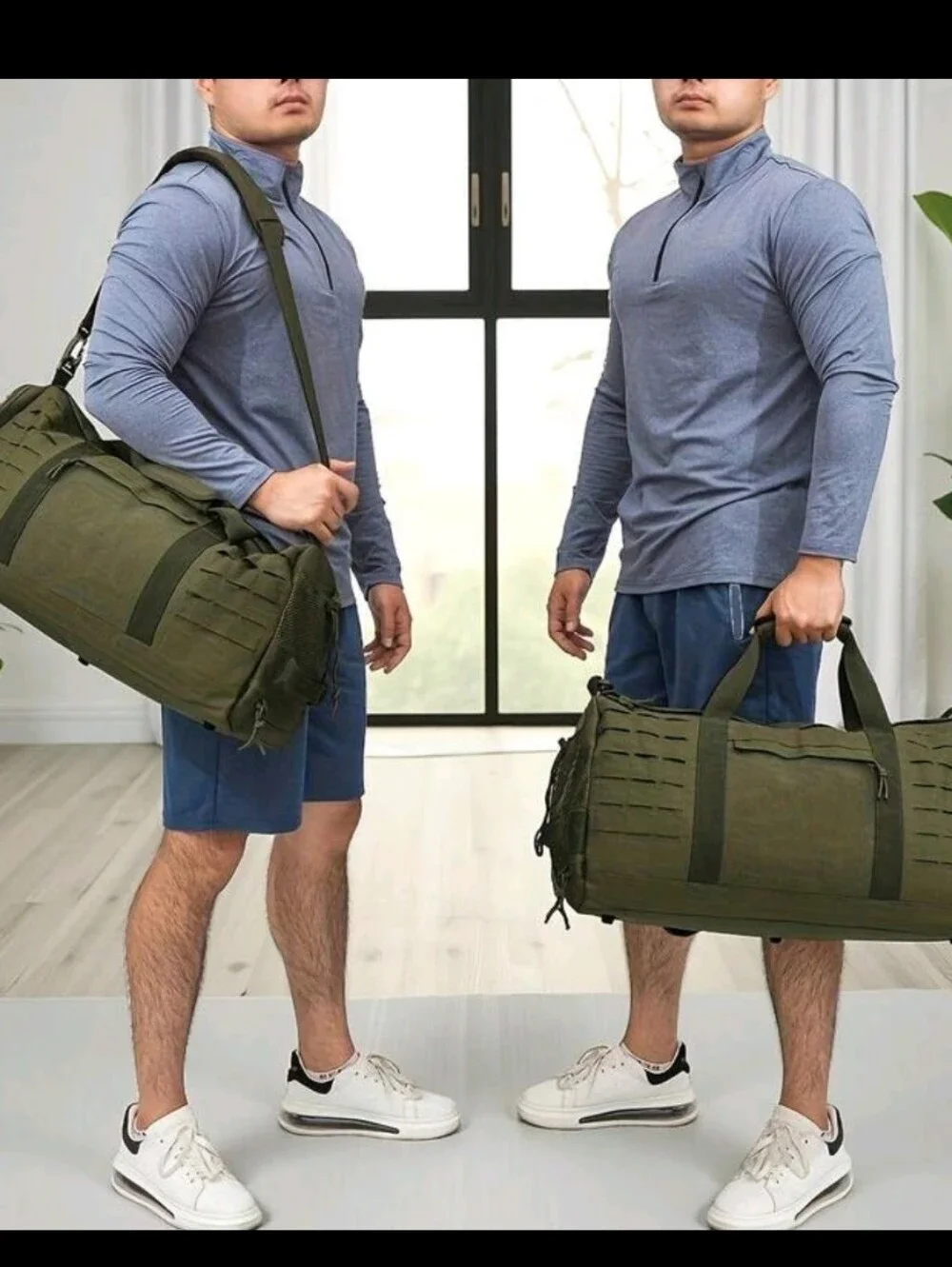 Army Green Tactical Duffel Bag - Travel & Gym Bag
